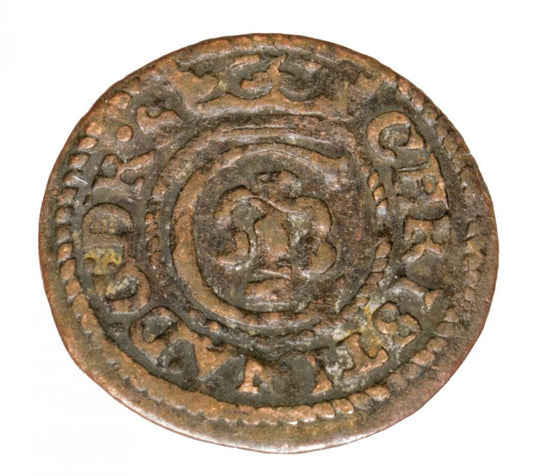 Szeląg 1644 Krystyna Waza Ryga