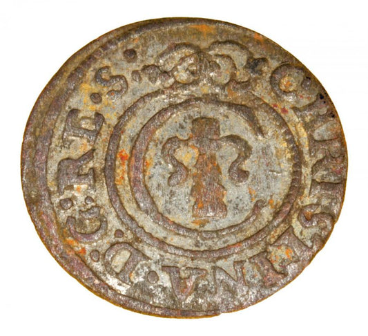 Szeląg 1646 Krystyna Waza Ryga