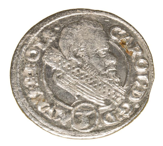 3 krajcary 1614 Karol II Podiebradowicz Księstwo Ziębicko - Oleśnickie Oleśnica