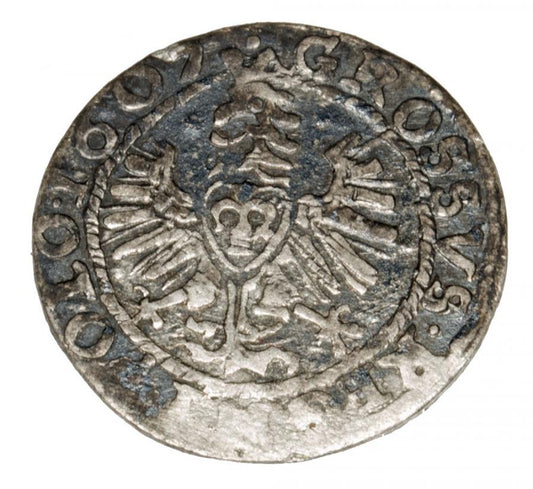 Grosz 1607 Zygmunt III Waza Polska Kraków