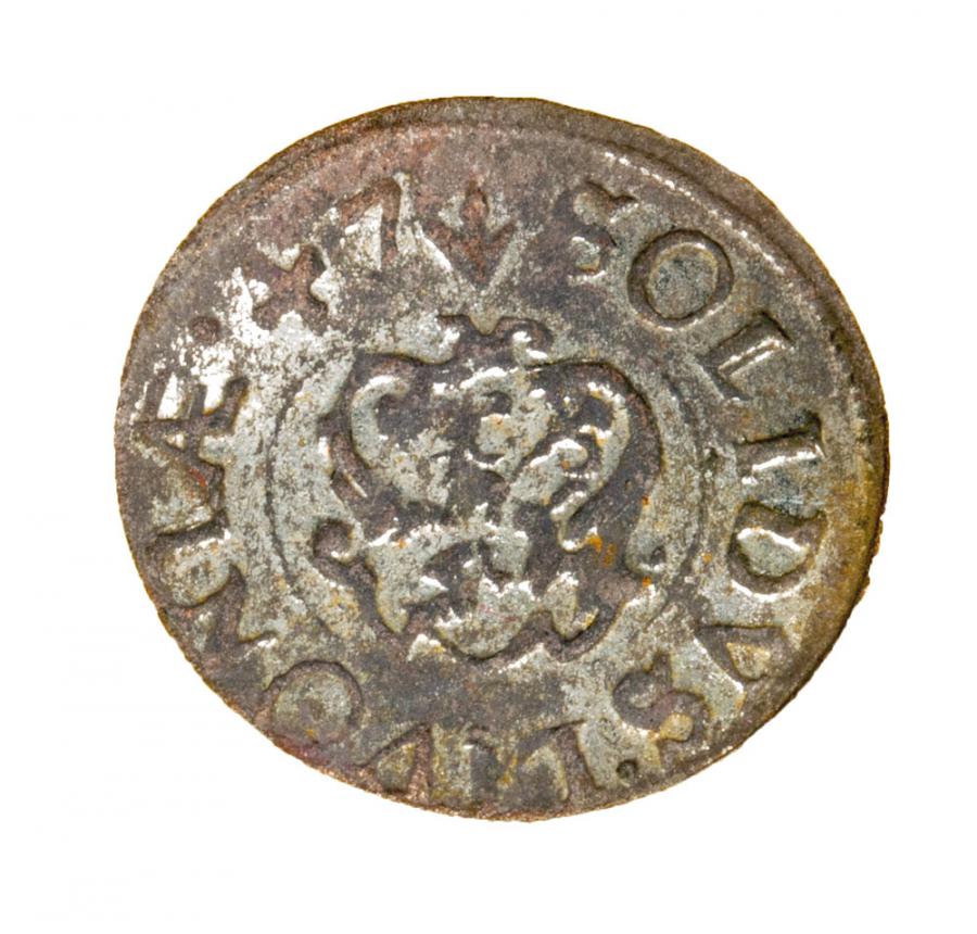Szeląg 1647 Krystyna Waza Liwonia