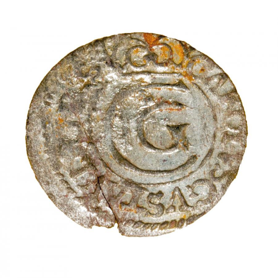 Szeląg 1656 Gustaw II Adolf Liwonia