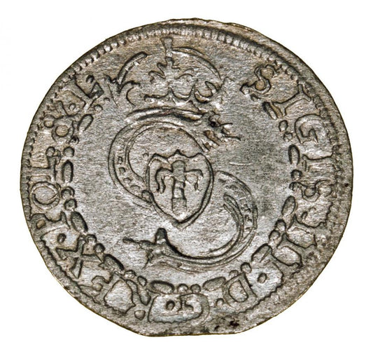 Szeląg 1607 Fryderyk i Wilhelm Kettler Księstwo Kurlandzkie Mitawa